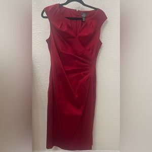 Red taffeta dress ECU!  Simple and elegant Perfect for the holidays!❤️